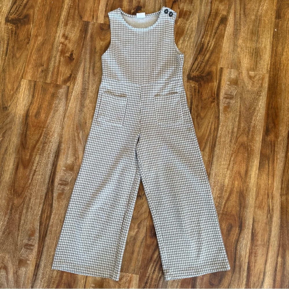 Zara Brownish/Grey and White Striped Jumpsuit